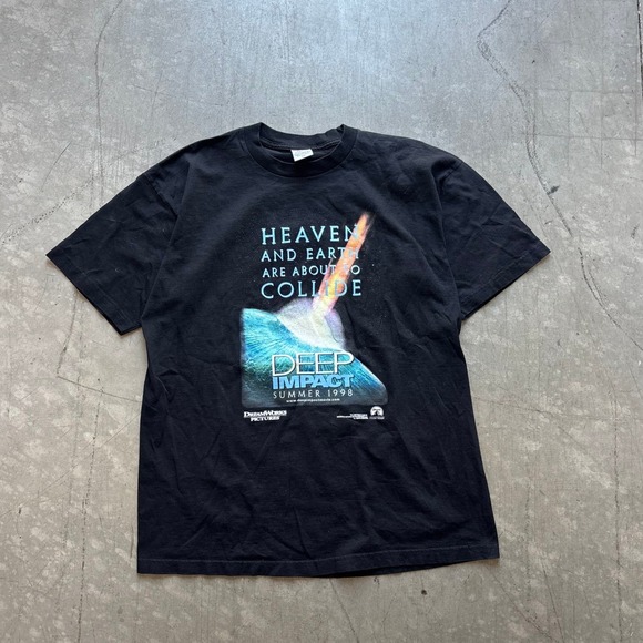 American Vintage Other - Vintage 1998 90's Deep Impact Movie Promo T Shirt When Heaven And Earth Collide